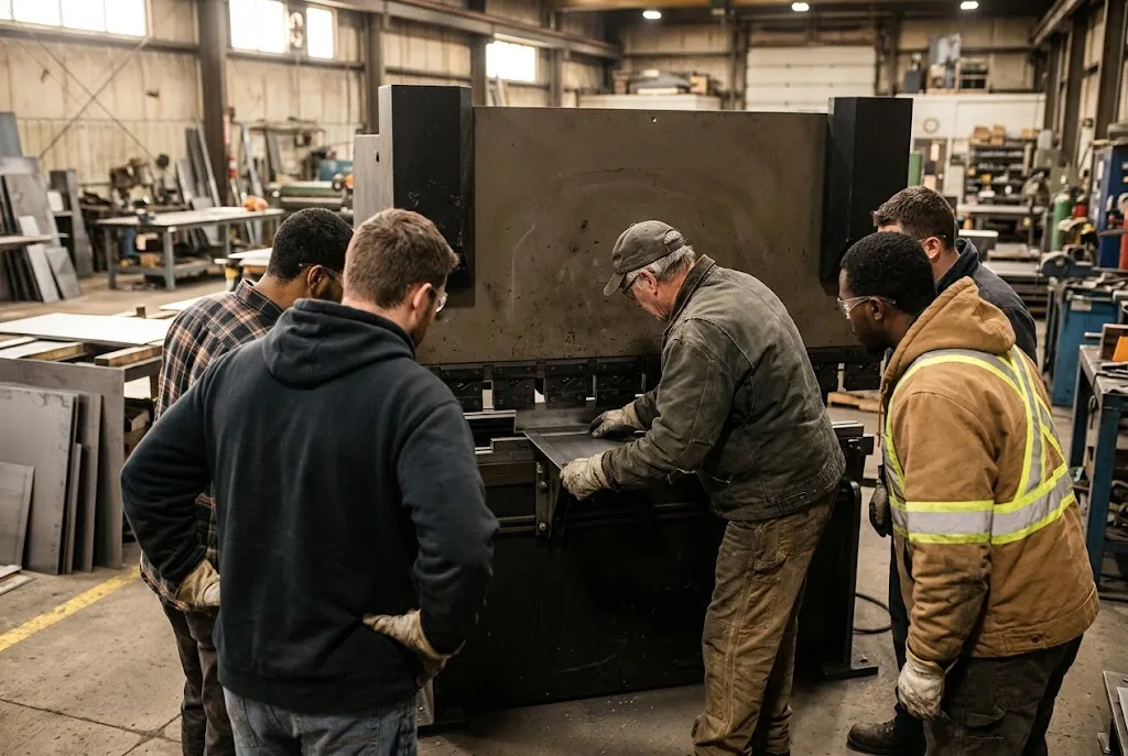 Formation pratique au pliage industriel directement dans l'atelier d'une entreprise